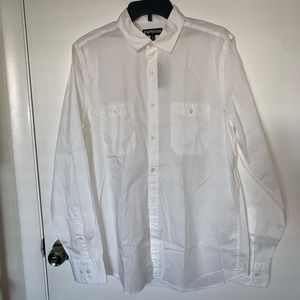 Express White Button Down Dress Shirt